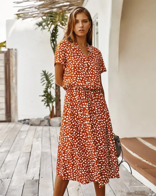 Robe longue à imprimé Floral