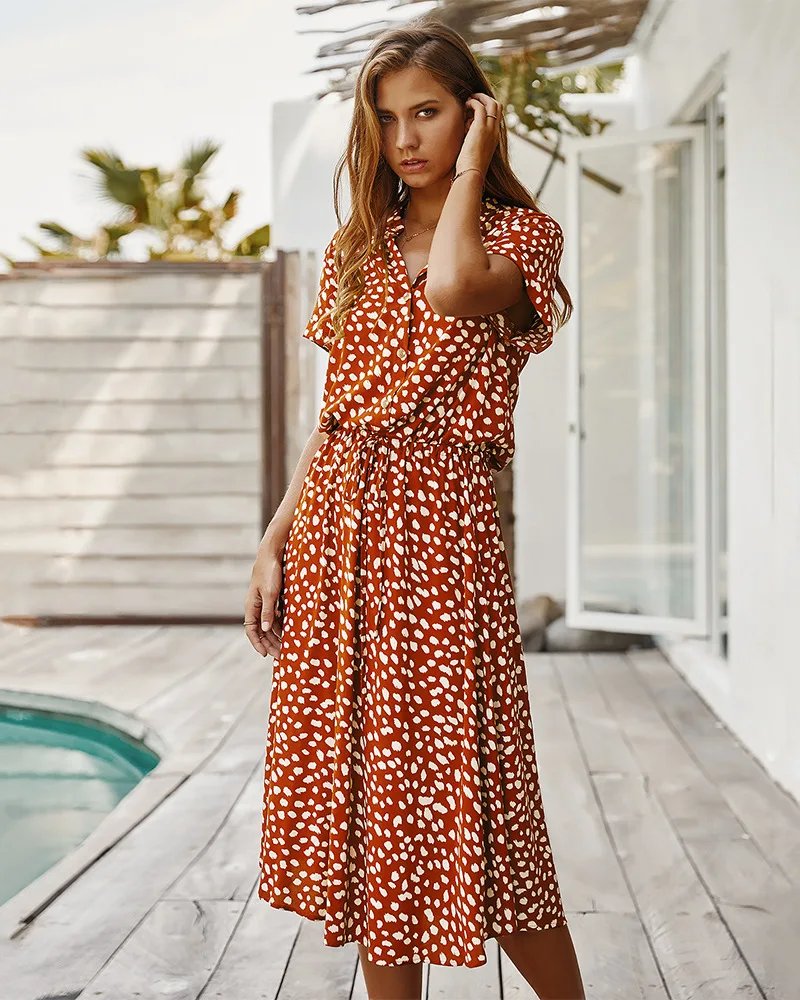 Robe longue à imprimé Floral