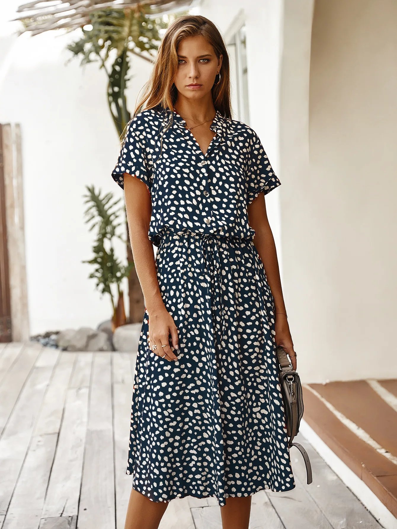 Robe longue à imprimé Floral