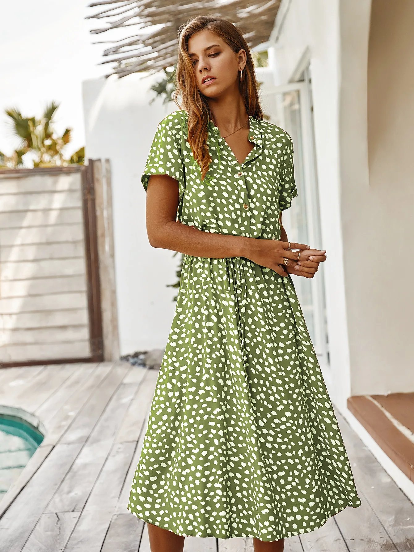 Robe longue à imprimé Floral