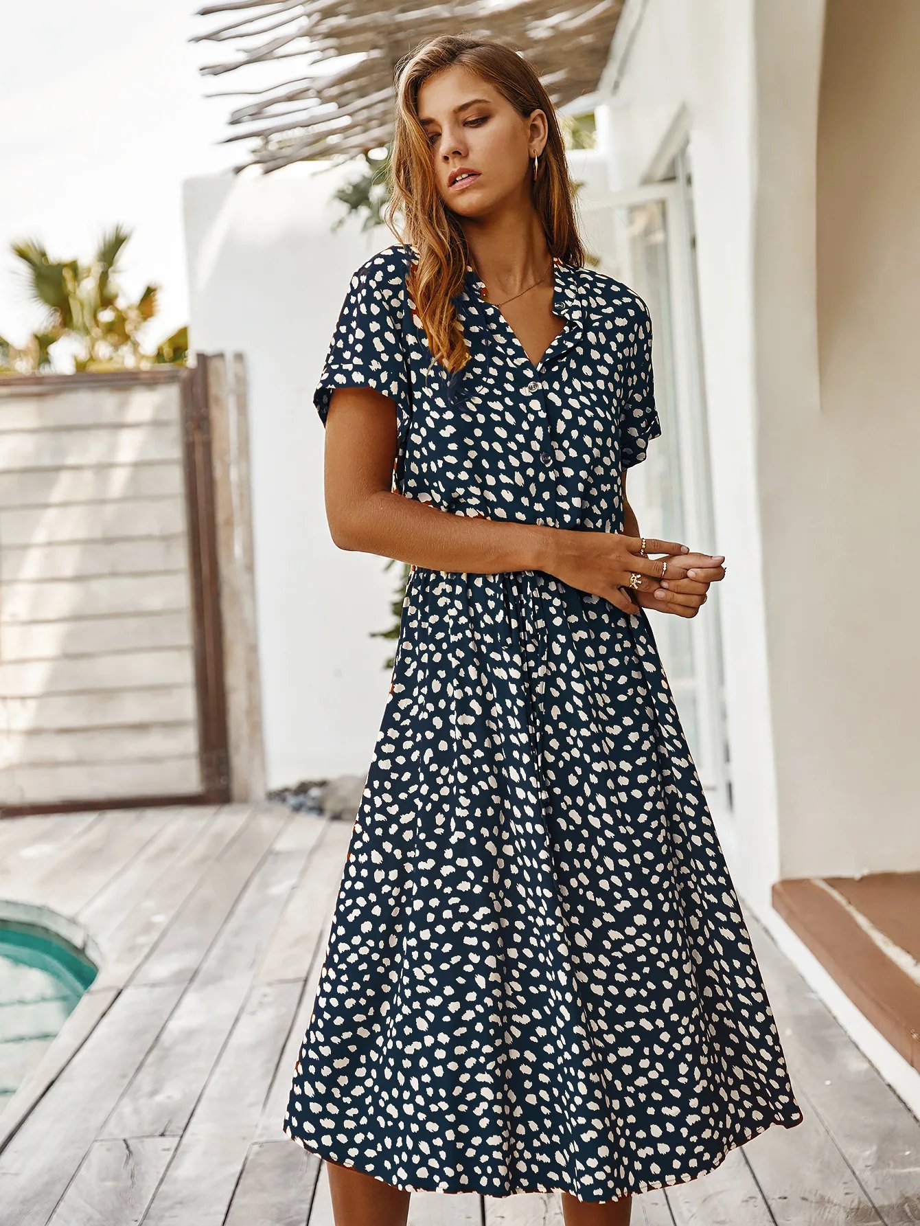 Robe longue à imprimé Floral