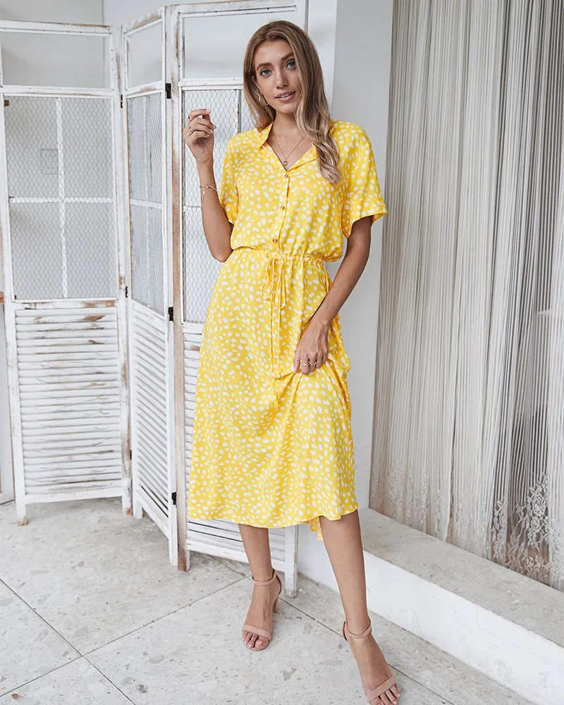 Robe longue à imprimé Floral