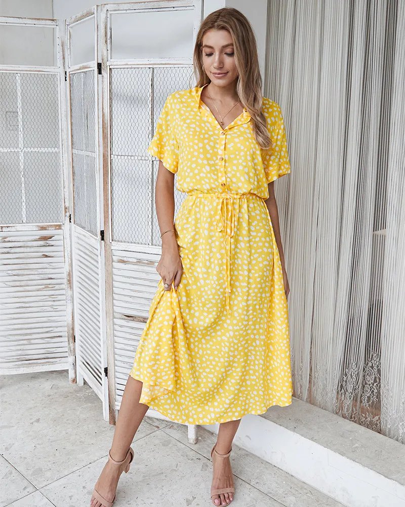 Robe longue à imprimé Floral